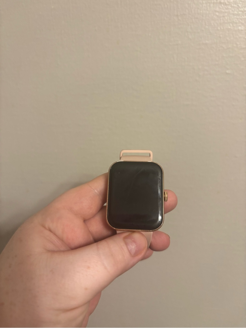 Rose Gold Smartwatch Case with Pink Band Connector
